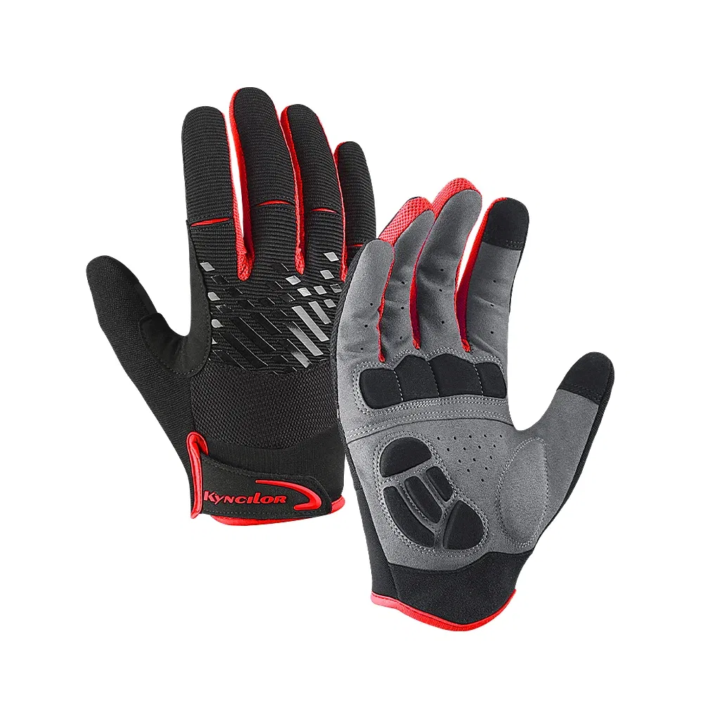 Color: WHITE, Size: S, Ships From: CHINA - Touch Screen Full Fingers Gel Breathable Sports Cycling Gloves MTB Road Bike Riding Racing Women Men Bicycle Gloves