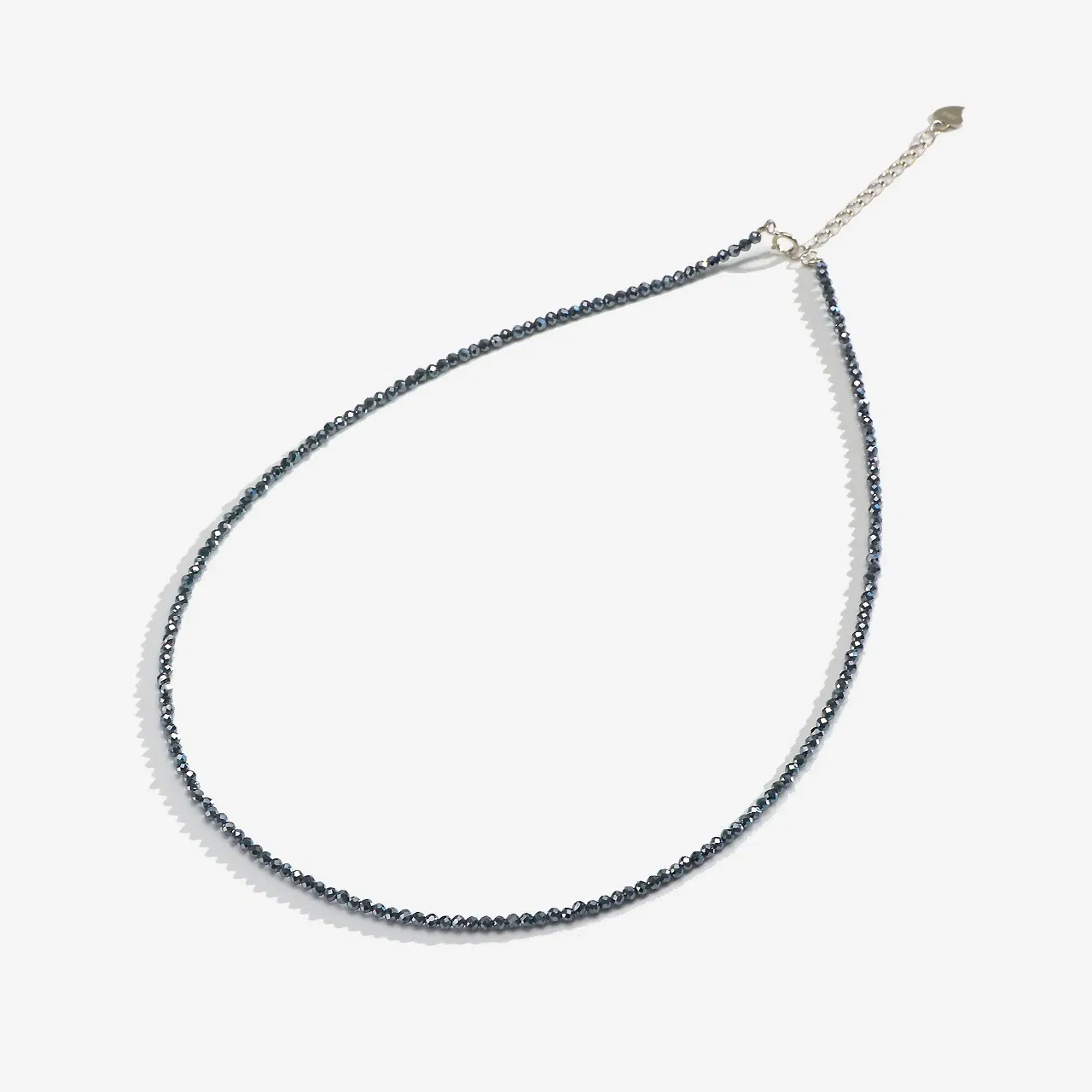Gem Color: WHITE, Length: 40cm - Natural Stone Necklace Spinel/Lapis Lazul/Amazonite/Amethy/Tourmaline/Amethyst  Ketting 2MM Silver 925 Jewelry for Collier Femme