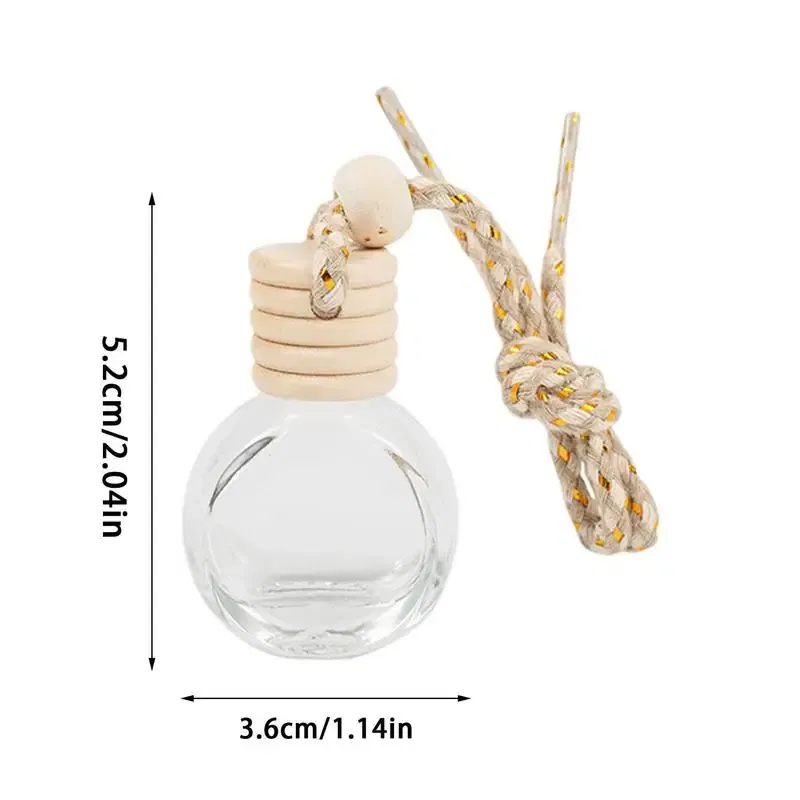 Color Name: WHITE, Ships From: CHINA - 10ml Car Air Freshener Bottle Car Hanging Perfume Pendant Fragrance Empty Glass Perfume Diffuser Aromatherapy Decoration Bottle