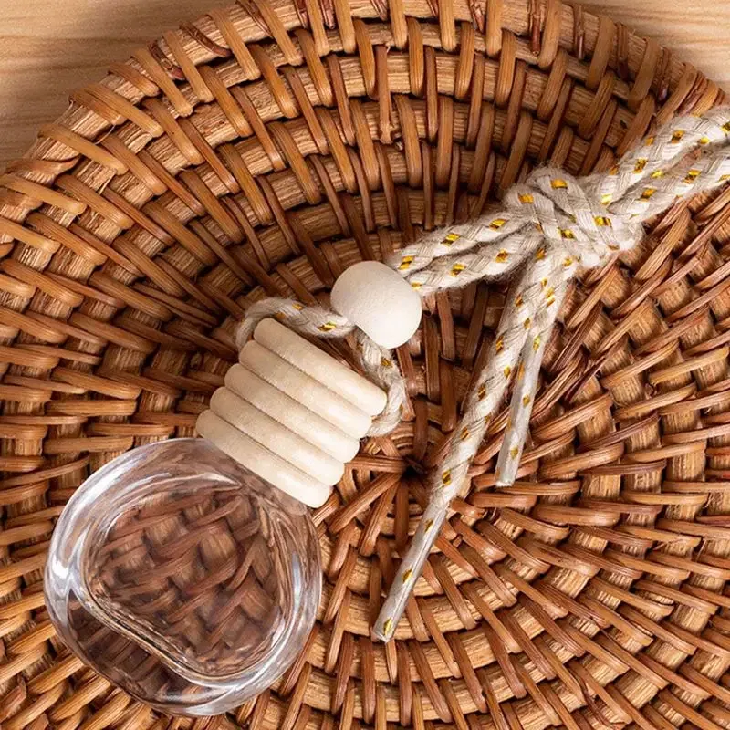 Color Name: WHITE, Ships From: CHINA - 10ml Car Air Freshener Bottle Car Hanging Perfume Pendant Fragrance Empty Glass Perfume Diffuser Aromatherapy Decoration Bottle