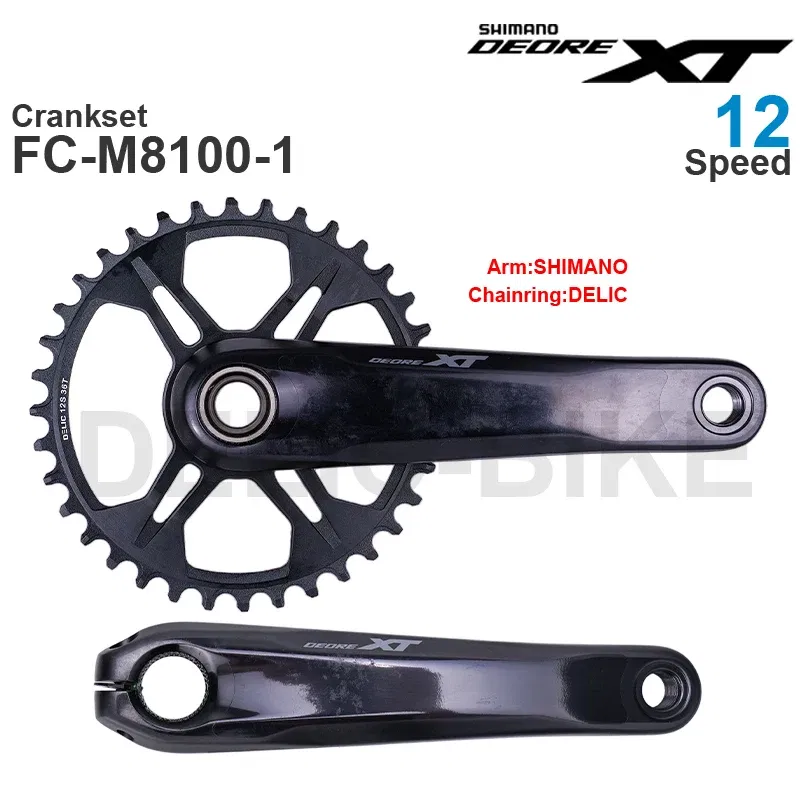 Color: WHITE, Crank Length: 170mm, Ships From: CHINA - SHIMANO DEORE XT M8100 12 Speed Crankset FC-M8100-1 FC-M8120-1 30T 32T 34T 170mm 175mm Original parts or with DELIC Chainring