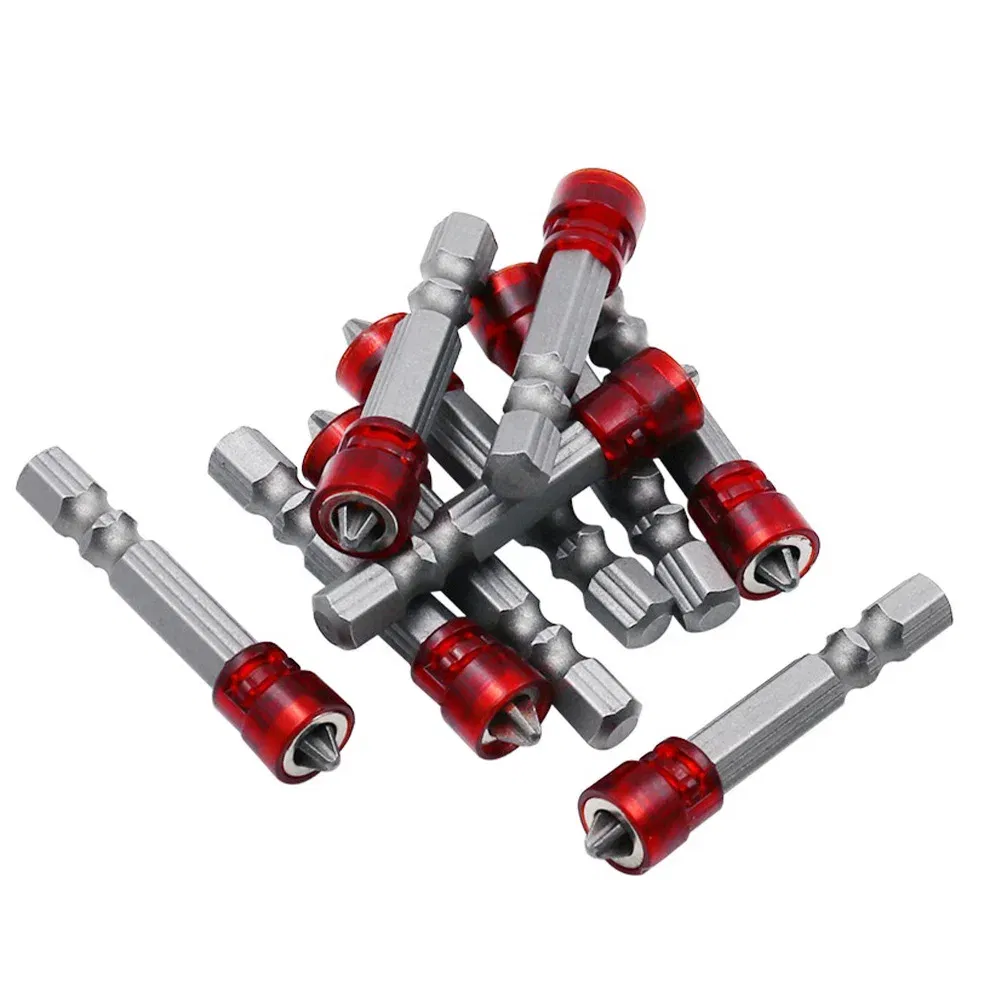 Color: Gold - Magnetic Screwdriver Bit PH2 Cross-head 1/4 Inch Hex Shank Screwdriver Holder Ring for House Working Electric Screwdriver Kit