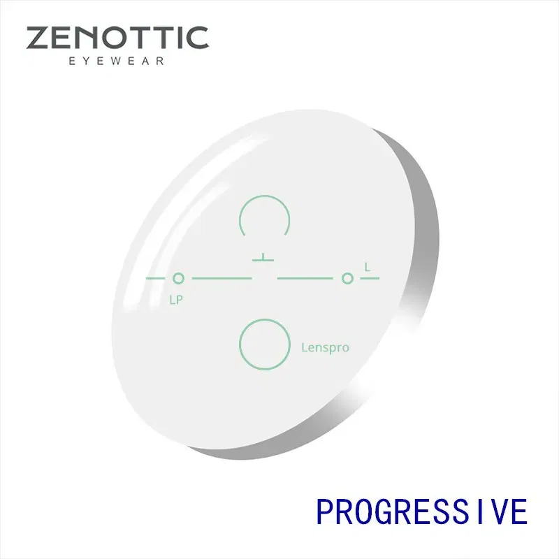 Lenses Color: Blue, Lens Index: 1.61 - ZENOTTIC MR Progressive Multifocal Prescription Lenses Anti Resistance/Reading Anti-scratch Myopia Hyperopia Presbyopia Lenses
