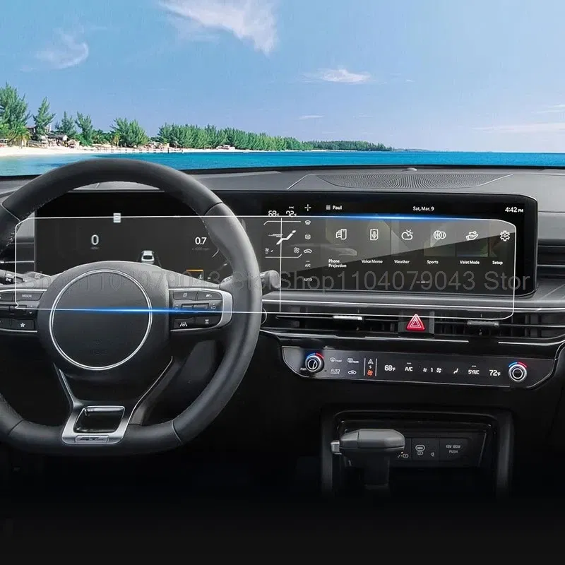 Tempered glass Screen protector For Kia Carnival 2025 12.3 inch car LCD gps Navigation and Dashboard anti-scrtch film