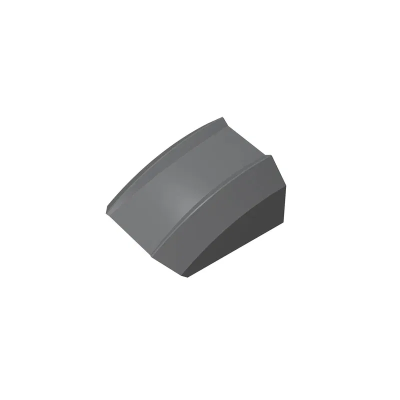 Color: Dark Khaki - Gobricks GDS-1015 Slope, Curved 2 x 2 Lip compatible 30602 47904 pieces of children's DIY