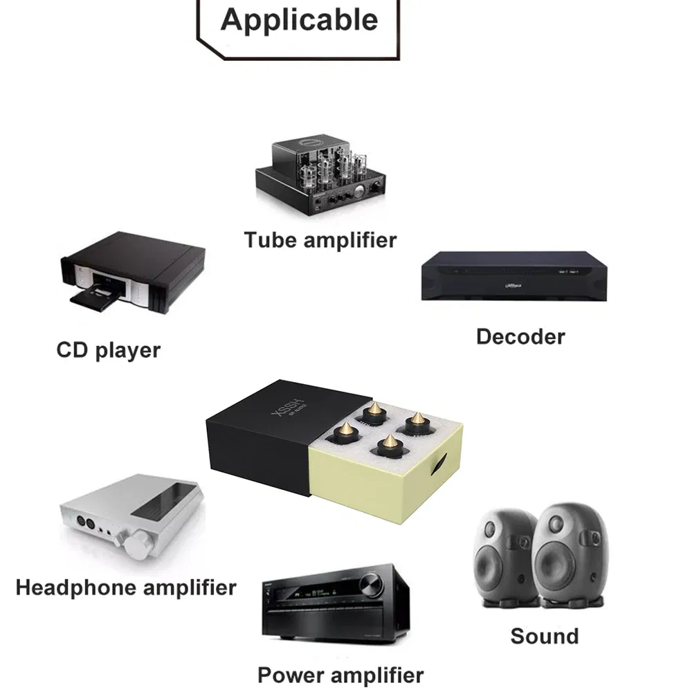 Color: WHITE, Bundle: Bundle 1 - 2023 New Shock Absorber Spikes XSSH Audio Audiophile Damping Pad HIFI Speaker CD Player Amplifier Aluminium isolation Feet Spike