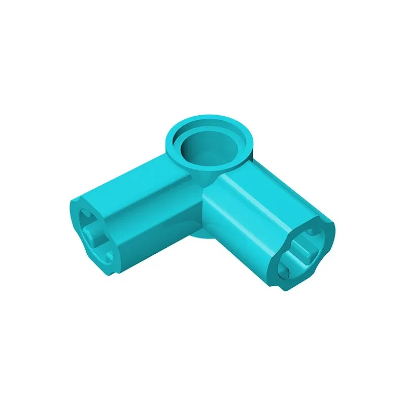 Color: WHITE - Gobricks GDS-921 Technical, Axle and Pin Connector Angled #6 - 90 degrees compatible with lego 32014 pieces of children's DIY
