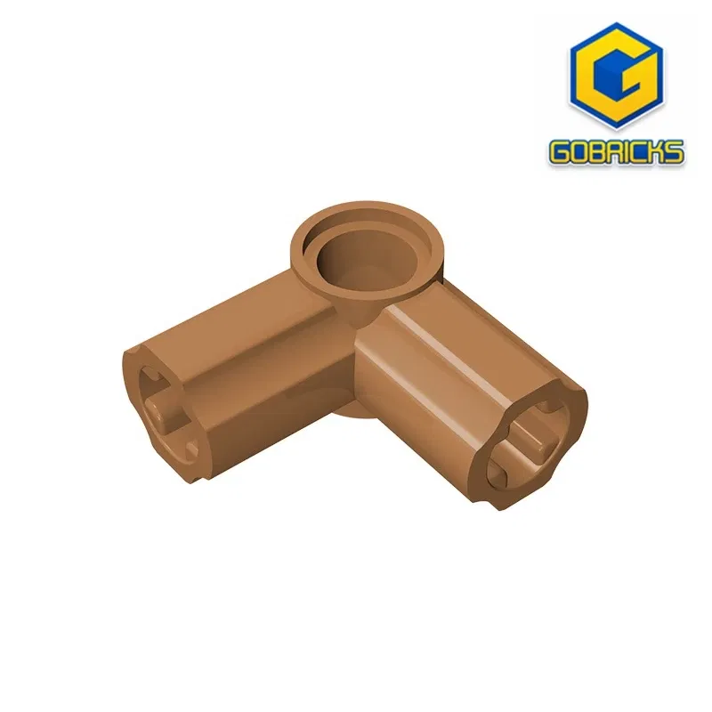 Color: WHITE - Gobricks GDS-921 Technical, Axle and Pin Connector Angled #6 - 90 degrees compatible with lego 32014 pieces of children's DIY