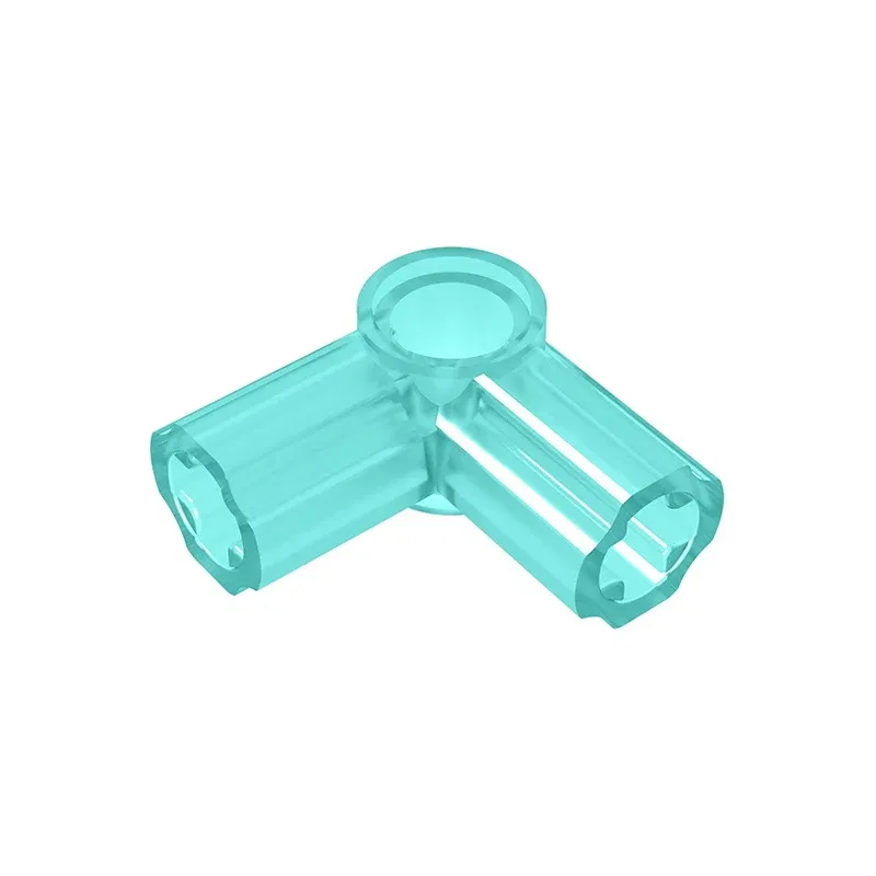 Color: WHITE - Gobricks GDS-921 Technical, Axle and Pin Connector Angled #6 - 90 degrees compatible with lego 32014 pieces of children's DIY