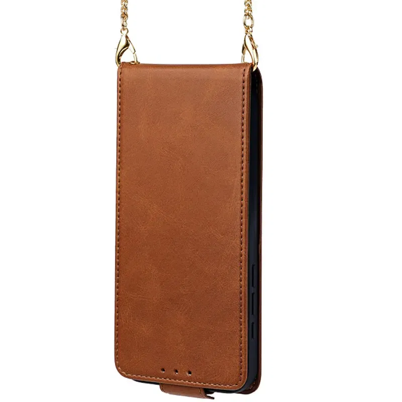 Color: Dark Brown, Compatibility by Model: Galaxy A15 5G - Leather Phone Case for SAMSUNG Galaxy A05 A06 A16 A15 A36 A56 A26 5G Crossbody Wallet Case Flip Mirror Cover with Long Lanyard