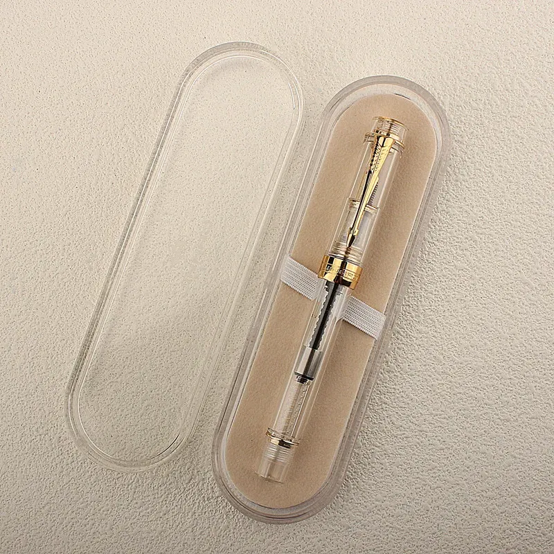 Color: Navy Blue, Nib Size: XF - JINHAO 100 Centennial Fountain Pen Resin Gold Clip Nib EF F M Students Pens Business Stationery School Office Supplies PK 9019
