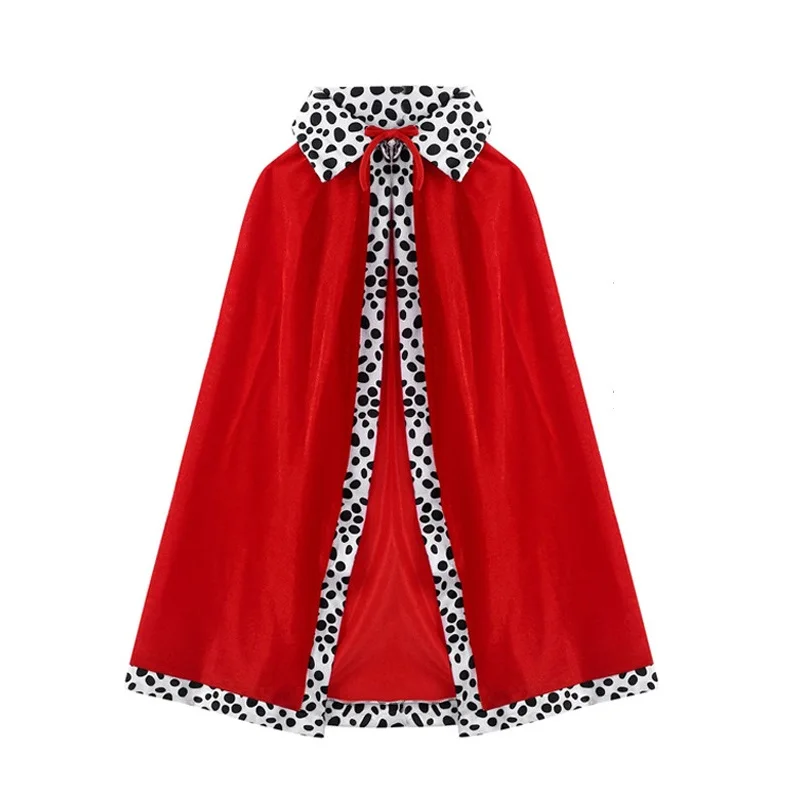 Color: Blue, Size: S - Adult Kids King Emperor Cosplay Costume Red Pleuche Cloak Prince Robe Crown Children Birthday Party Christmas Props Cape