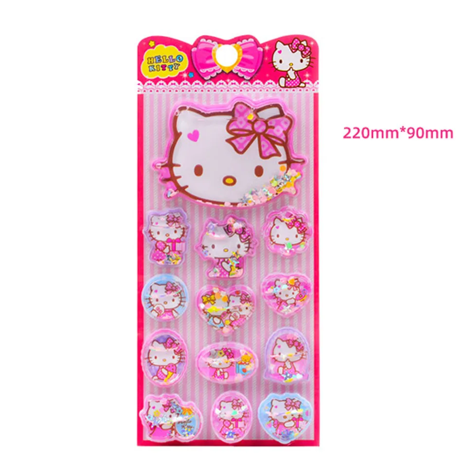 Color: army green - New Sanrio 3D Three-Dimensional Water Shaking Flashing Refrigerator,Hello Kitty Laptop/Phone Case & Children's Stickers for Kids