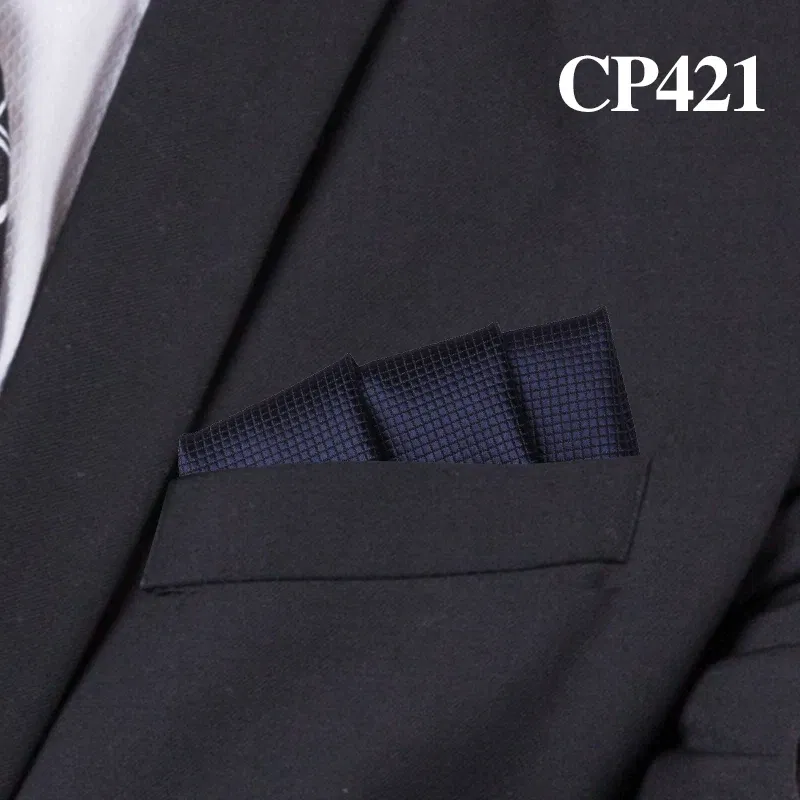 Color: Ginger - Fashion Suits Pocket Square For Men Business Chest Towel Hanky Gentlemen Plaid Hankies Classic Suit Napkin Mens Handkerchief