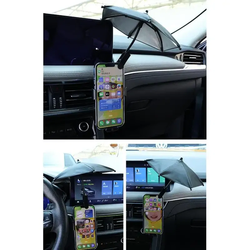 Phone Shade Umbrella Sun Shield Umbrella Phone Holder Adjustable Desktop Phone Stand Sun Visor Sun Shield Phone Umbrella Stand