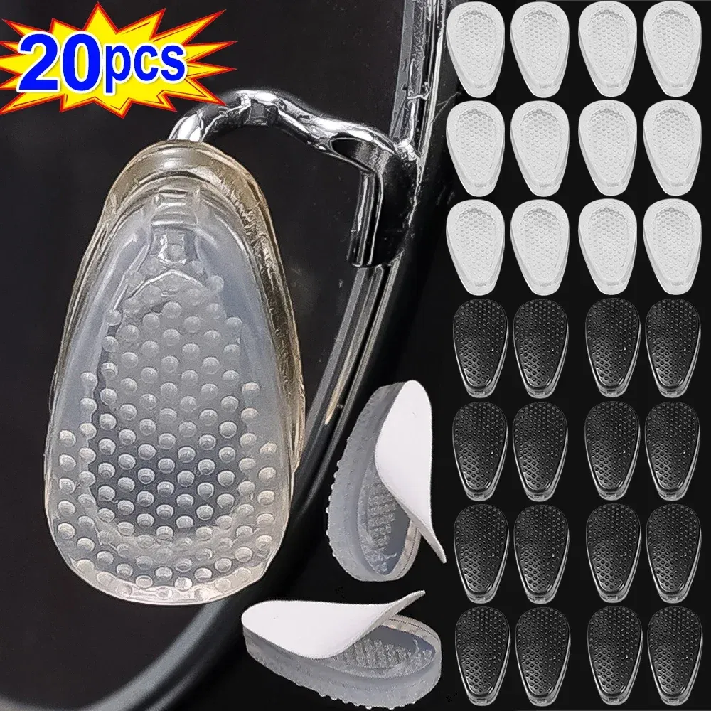 Color: Red - Silicone Glasses Nose Pads Soft Non Slip Air Cushion Nose Holder Transparent Invisible Self Adhesive Sticker Eyewear Accessories