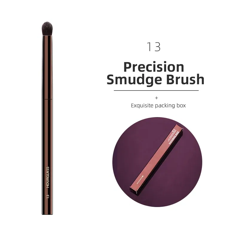 Handle Color: Beige - Hourglass Makeup Brushes Powder Foundation Concealer Blusher Bronzer Eye Shadow Eyebrow Eyeliner Sculpting Brush