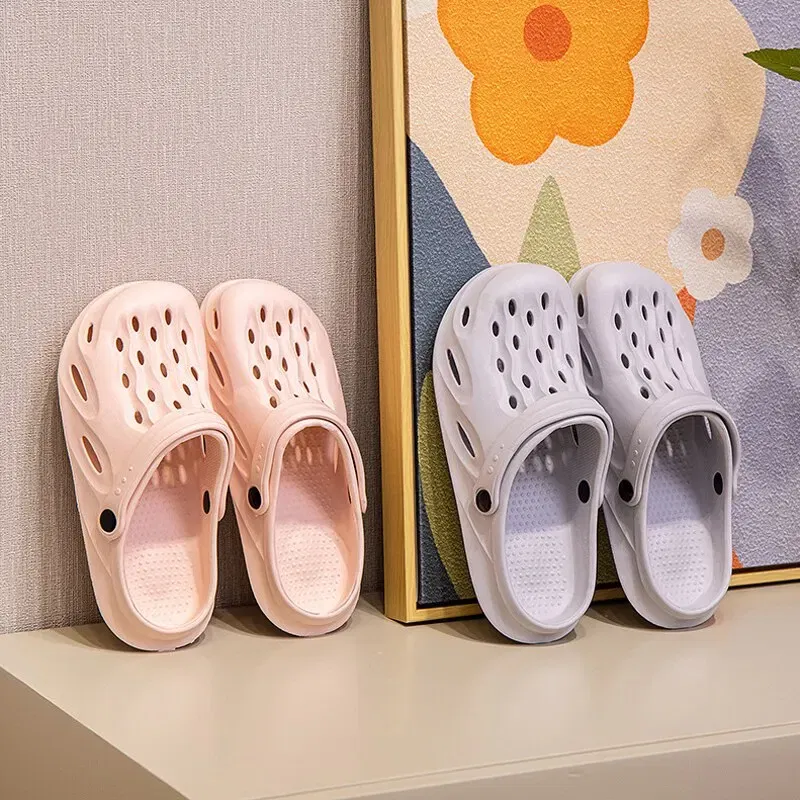 Shoe Size: 39, Color: Pink - Clogs Women Sandals Summer Casual EVA Lightweight Outdoor Women's Shoes Anti Slip Thick Sole Beach Slides Couple Garden Shoes