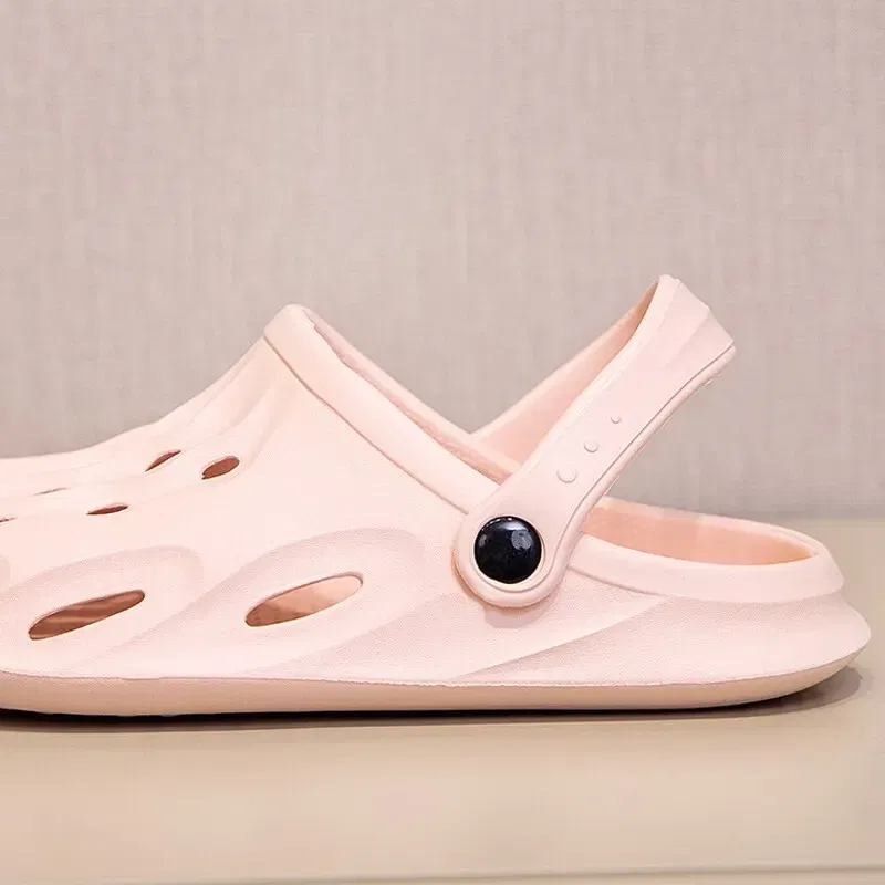 Shoe Size: 39, Color: Pink - Clogs Women Sandals Summer Casual EVA Lightweight Outdoor Women's Shoes Anti Slip Thick Sole Beach Slides Couple Garden Shoes