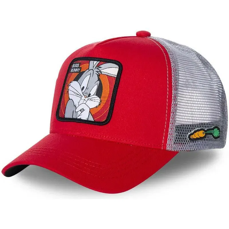 Color: Light purple - High Quality Disney Styles Anime Cartoon Snapback Cotton Baseball Cap Men Women Hip Hop Dad Mesh Hat Trucker Hat Dropshipping