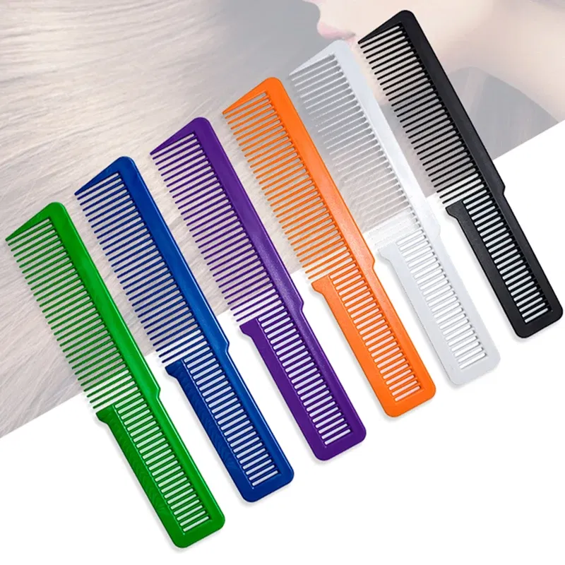 Color: Burgundy, Ships From: CN - 9 Color Plastic Anti-Static Tangle Women Hairdressing Comb Ultra Thin Professional Hair Cutting Brush Hair Care Styling Tools