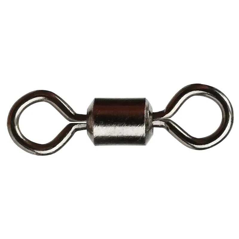 Color: Red - 50PCS/Lot Fishing Swivel Sizes Solid Connector Ball Bearing Snap Fishing Swivels Rolling Stainless Steel Beads