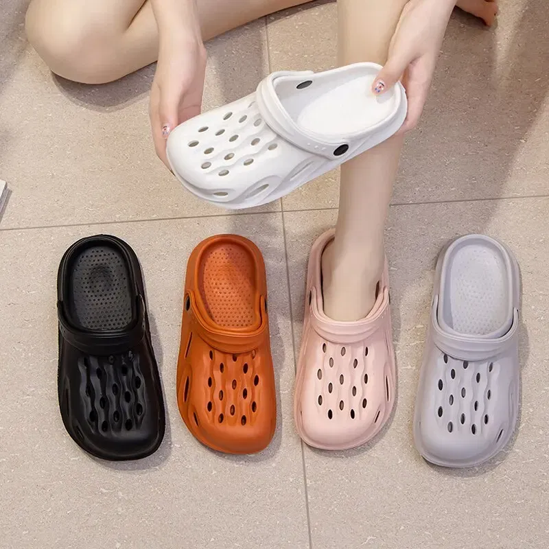 Shoe Size: 37, Color: Pink - Clogs Women Sandals Summer Casual EVA Lightweight Outdoor Women's Shoes Anti Slip Thick Sole Beach Slides Couple Garden Shoes