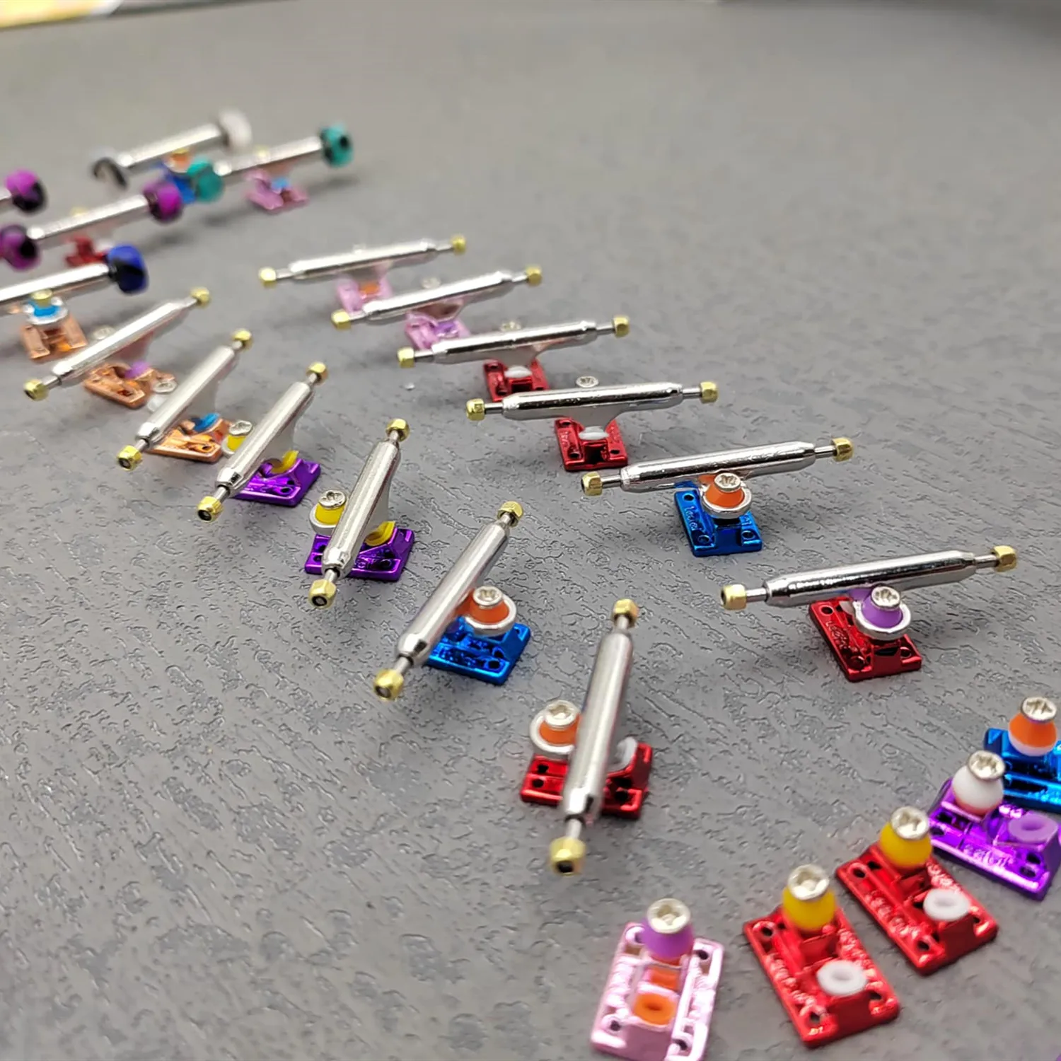 Color: PURPLE, Ships From: CHINA - 34mm Fingerboard Trucks with Soft Bushing and Pivot Cup for Finger Skateboard