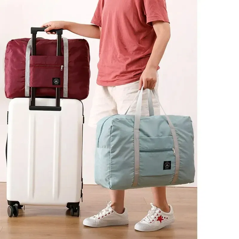 Color: SKY BLUE - Foldable Travel Duffel Bag for Airlines Carry on Bag for Women and Girls Lightweight Large Capacity Sports Weekend Trip Overnigh