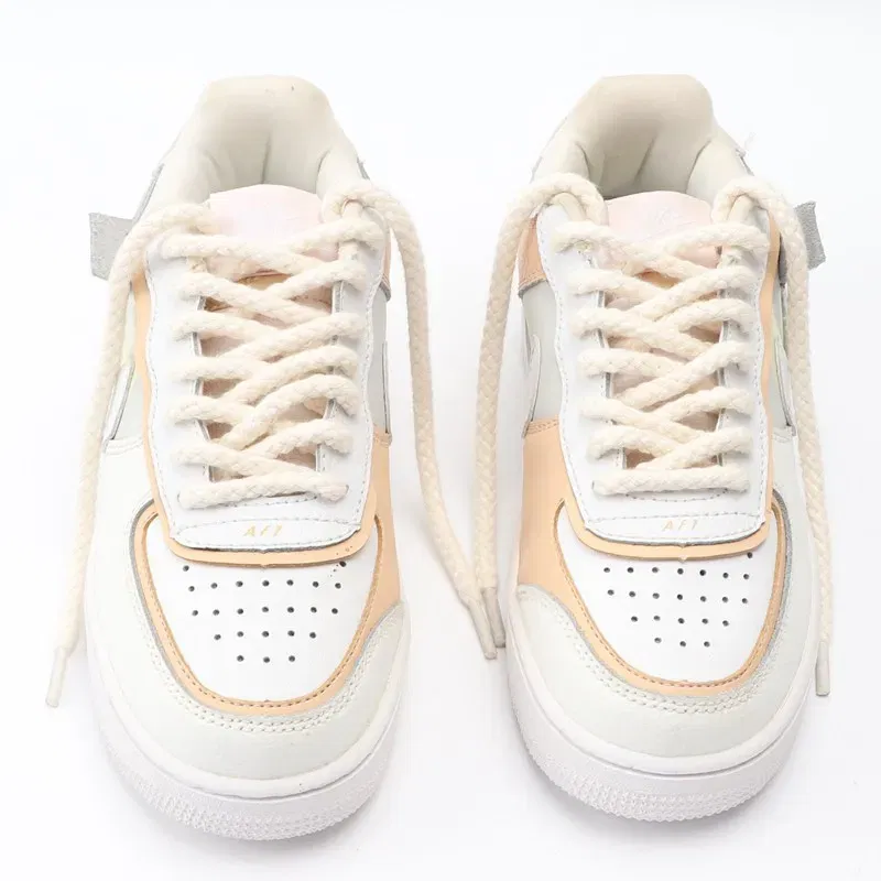 Color: GRAY, Length: 180 cm, Ships From: CHINA - 1Pair Linen Cotton Sneakers Laces for Shoes 8mm Bold Round Shoelaces Quality AF1 Shoe laces 100/120/140/160/180CM Shoestrings