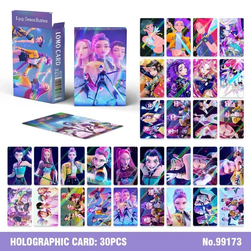 Color: Red - Kpop Demon Hunters Cards Anime Cartoon Saja Boys Toys Kids Party Cosplay Game Card Collection Photos Perimeter Children Gifts