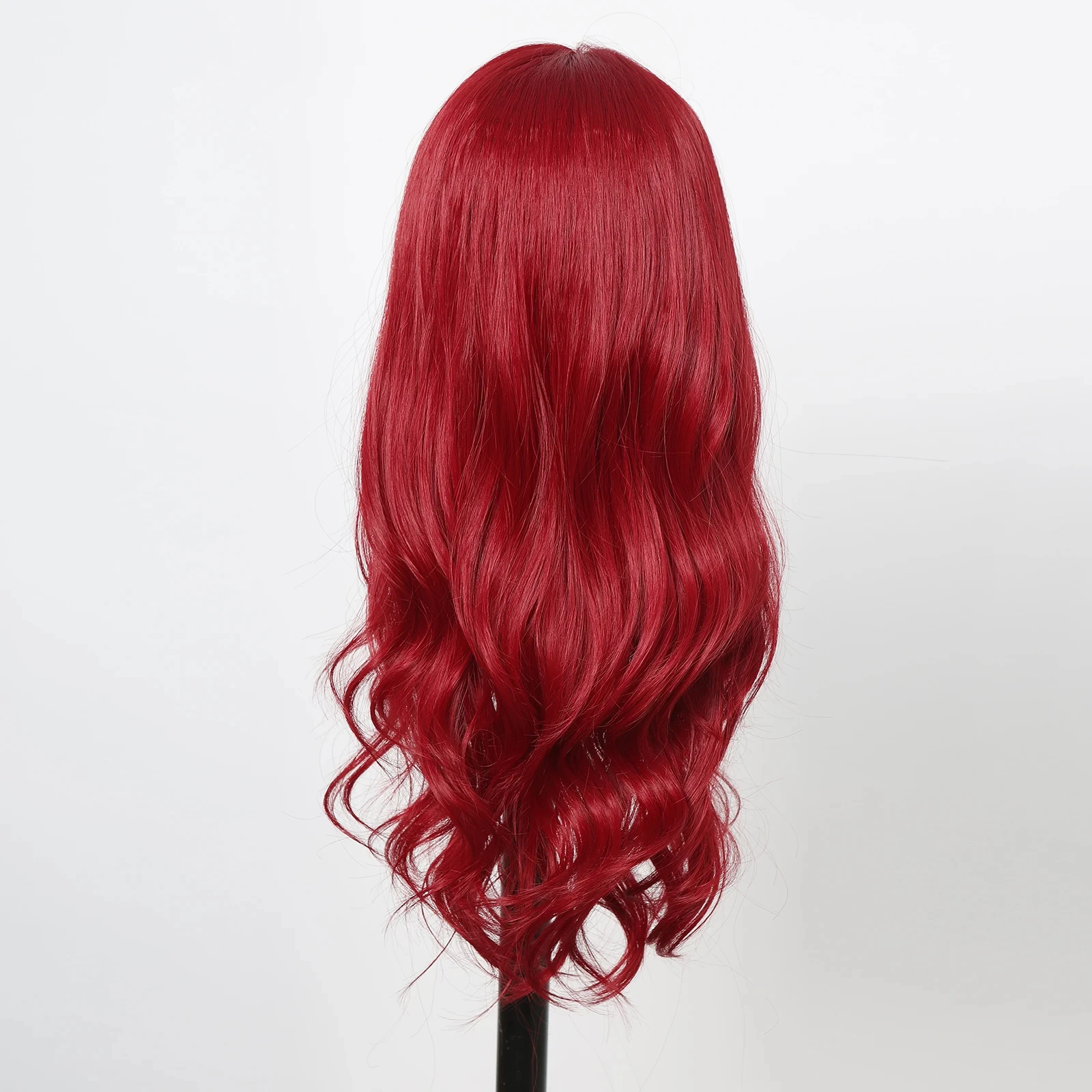 Color: #5 - Red Synthetic Wigs Long Body Wavy Wig Natural Hairline Daily Red Hair Heat Resistant Fiber Smooth Party Cosplay Wig