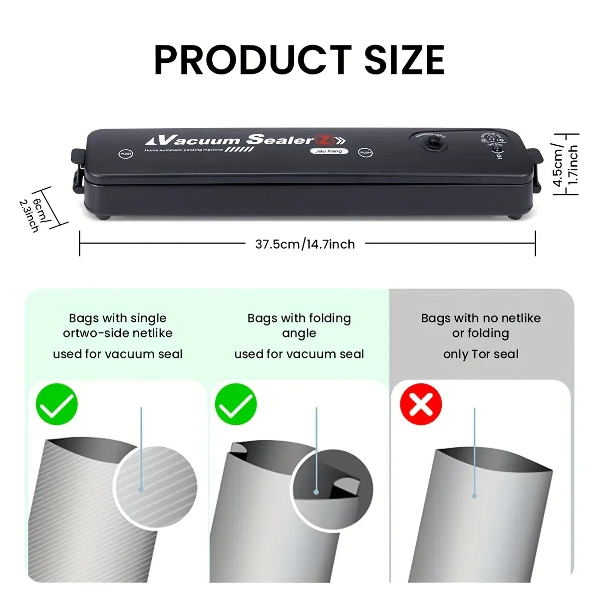 Color: Gold - Electric Vacuum Sealers Food Sealer Machine Foods Fresh Storage Vacuum Sealer Machine Plastic Bags Sealer For Storage Food