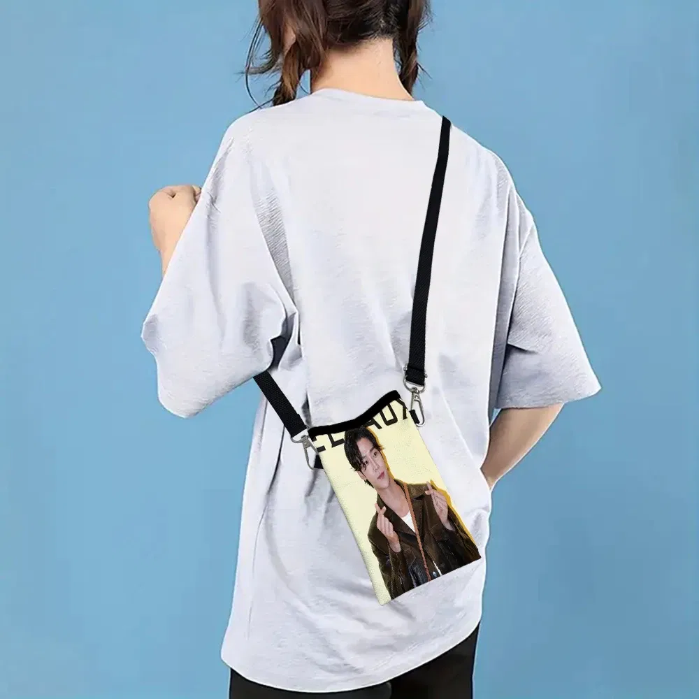 Color: Gold, Size: Extra Large - SF9 Rowoon Print Phone Bag Adjustable Detachable Strap Designed Women Crossbody Bag Convertible Shoulder Bag3.3