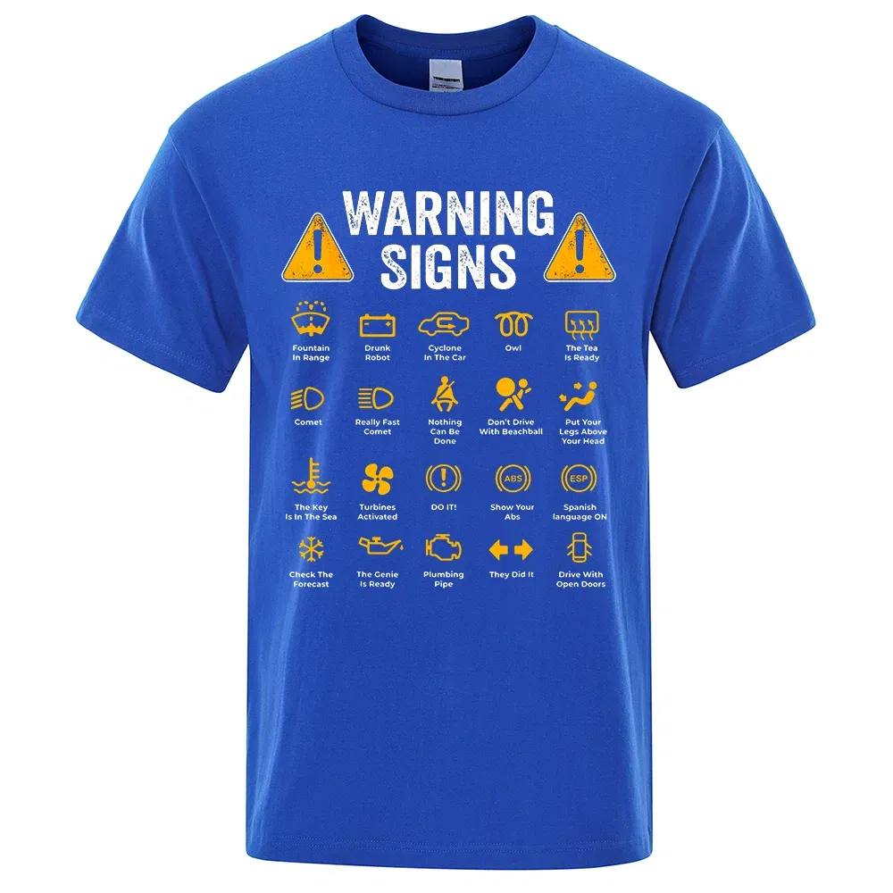 Color: black, Size: XL - Driving Warning Signs 101 Auto Mechanic Gift Driver Funny Print T-Shirt Fashion Casual Big size T Shirt Cotton Mens Tops Tees