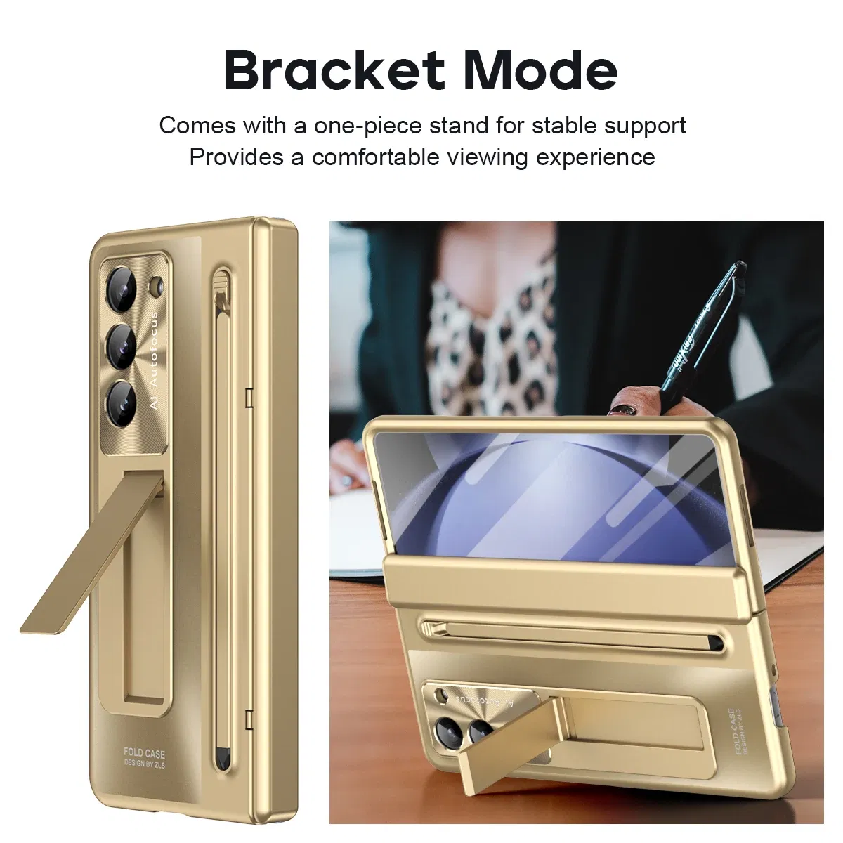 Color: Blue, Material: ABS - With Touch Pen For Samsung Galaxy Z Fold 6 5 4 Case Hinge Armor Shockproof Magnetic Kickstand 360 Full Protection Folding Cover