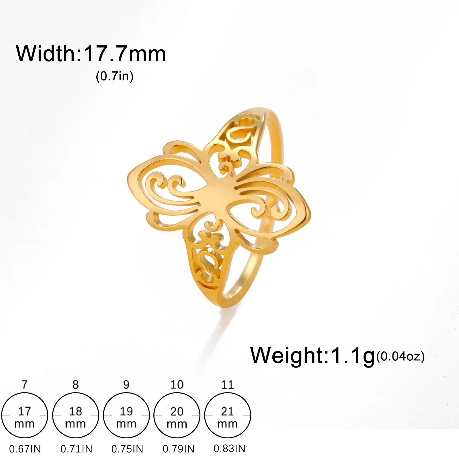 Main Stone Color: black, Ring Size: 7 - Skyrim Filigree Ring Stainless Steel Gold Color Elegant Finger Rings Women Bohemian Jewelry Wedding Band Gift Wholesale