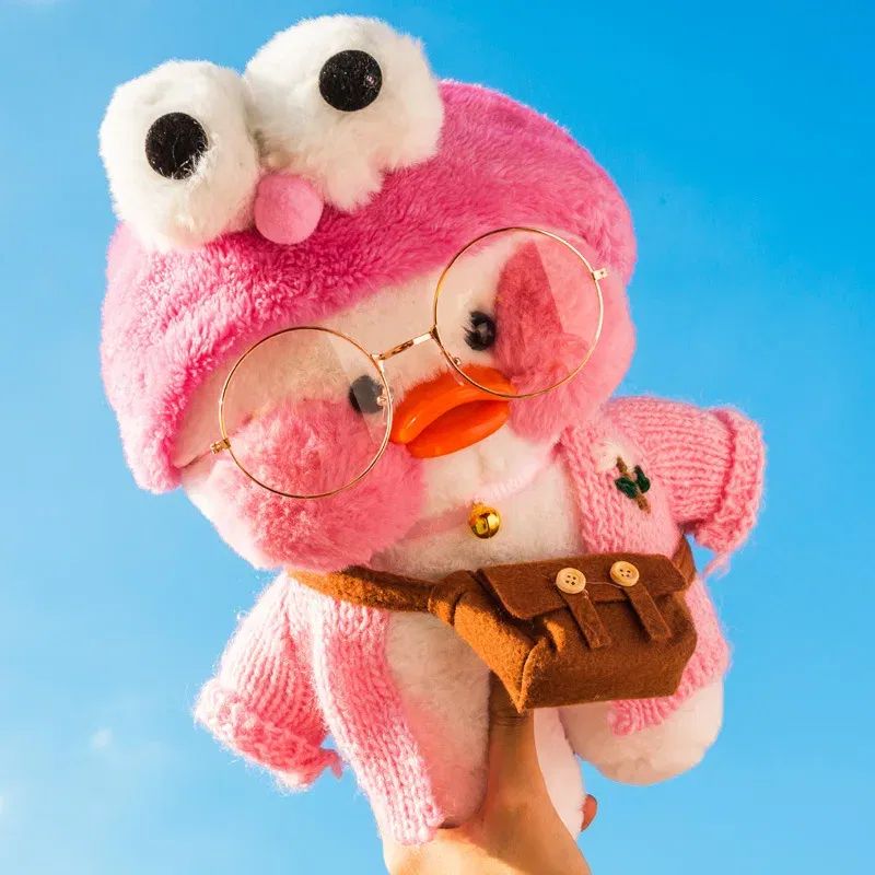 Color: DEEP BLUE, Height: 11cm-30cm - 30cm Kawaii Lalafanfan Duck Plush Toy Cartoon Lalafanfan Duck Doll Soft Stuffed Animal Plushie Birthday Gifts For Girl Children