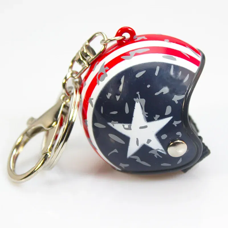 Color: Grad Yellow - New Motorcycle Helmets Key chain Women men Cute Safety Helmet Car Keychain Bags Hot Key Ring gift Jewelry wholesale 17022