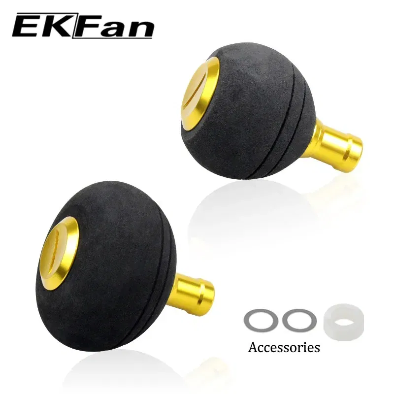 Color: Orange - EKfan 40/50MM  EVA Knobs Fishing Reel Handle For SHI&DAI Spining Baitcast 1000-5000
