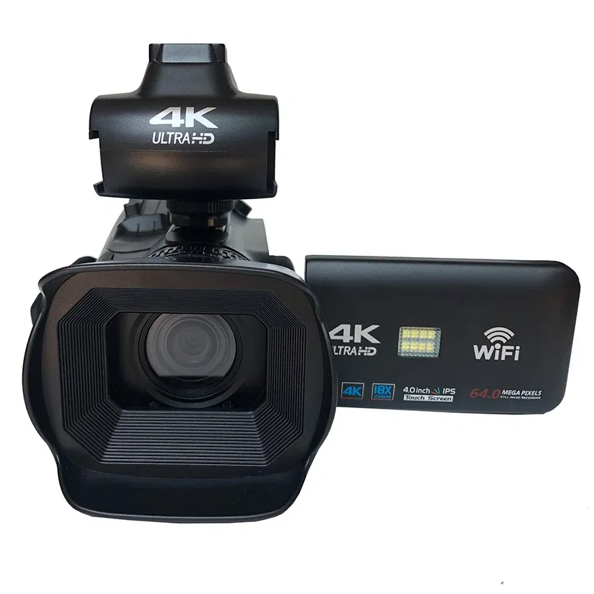 Bundle: Bundle1, Color: Red, Ships From: CHINA - Top 4.0"Touch Screen Digital Video Camera YouTube Camcorder 4K Ultra HD camera 64MP Streaming Camera