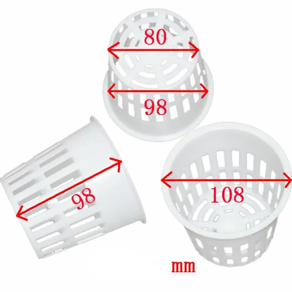Color: Yellow - Heavy Duty Hydroponic Mesh Pot Net Cup Basket Hydroponic Aeroponic Vegetable Plant Soilless Cultivation Basket 108*98mm