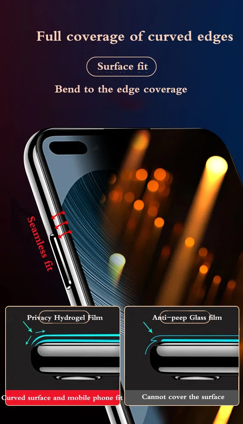 Bundle: 5 Pieces, Material: High Definition, Compatibility by Model: Poco x7 - F7Ultra Privacy Screen Protector For POCO X7 F7Pro Matte Hydrogel Film POCO F6 Pro X6Pro HD Anti Peeping F6 Soft Full Coverage
