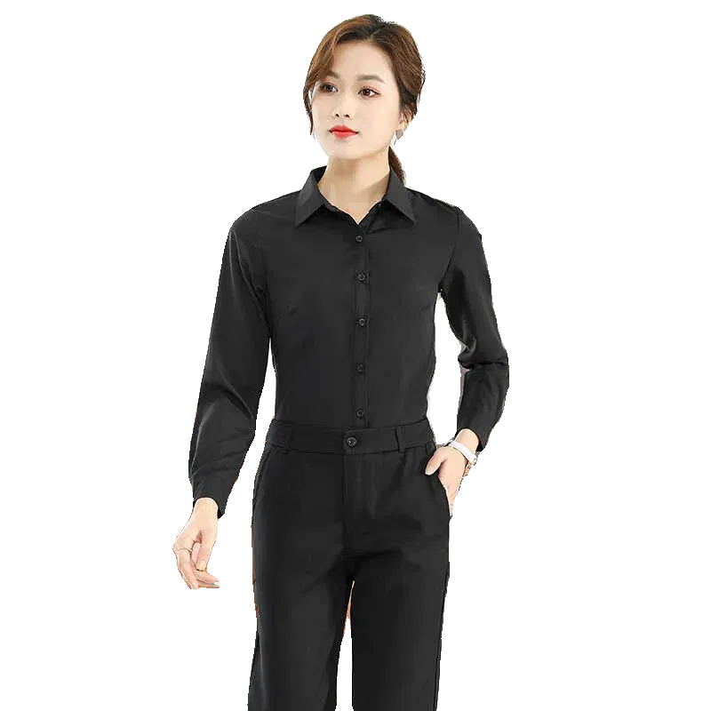 Color: Beige, Size: XL - Formal Dress Women Shirt Long Sleeve Blouse New Black Shirt Women Tops 2024 Fashion Women Clothing Basic White Shirts OL Blouses