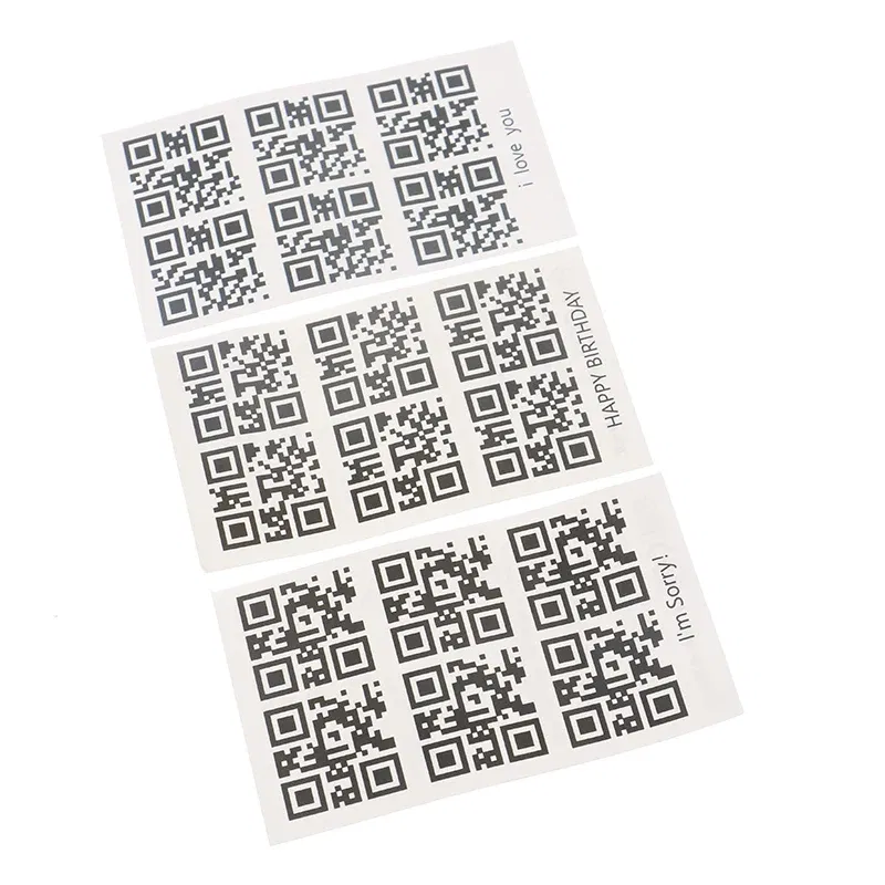 Color: Dark Khaki - Temporary Tattoo Sticker for Men Women Creative Love QR Code Fake Tattoo for Lovers Adults Wrist Body Art Waterproof