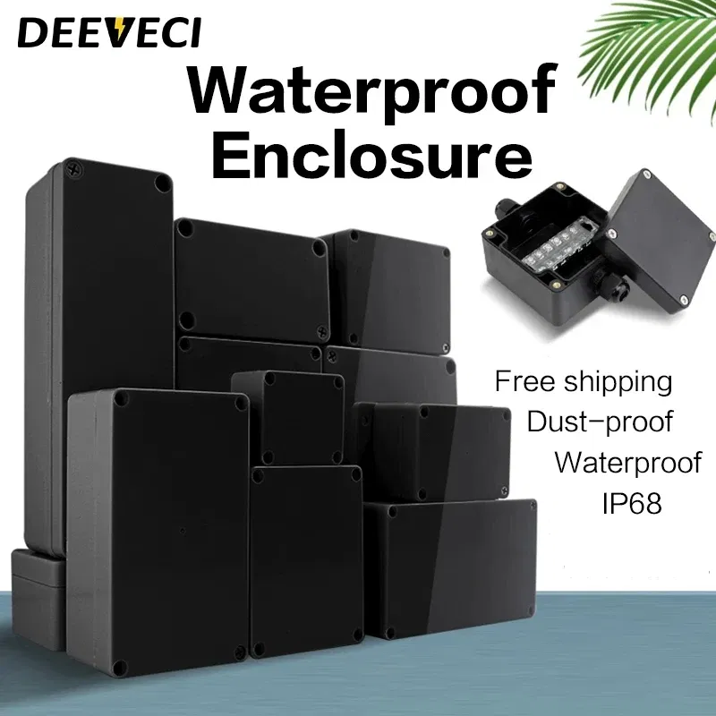 Color: army green - Black Outdoor Waterproof Enclosure Plastic Box Electronic Project Instrument Case Electrical Project Box Junction Box Housing