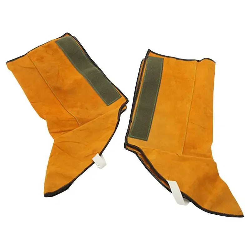 Ships From: United States - Leather Flame Retardant Welding Spats Safety Boot Flame Heat Abrasion Flame Resistant Foot Safety Protection Work Welder Tools