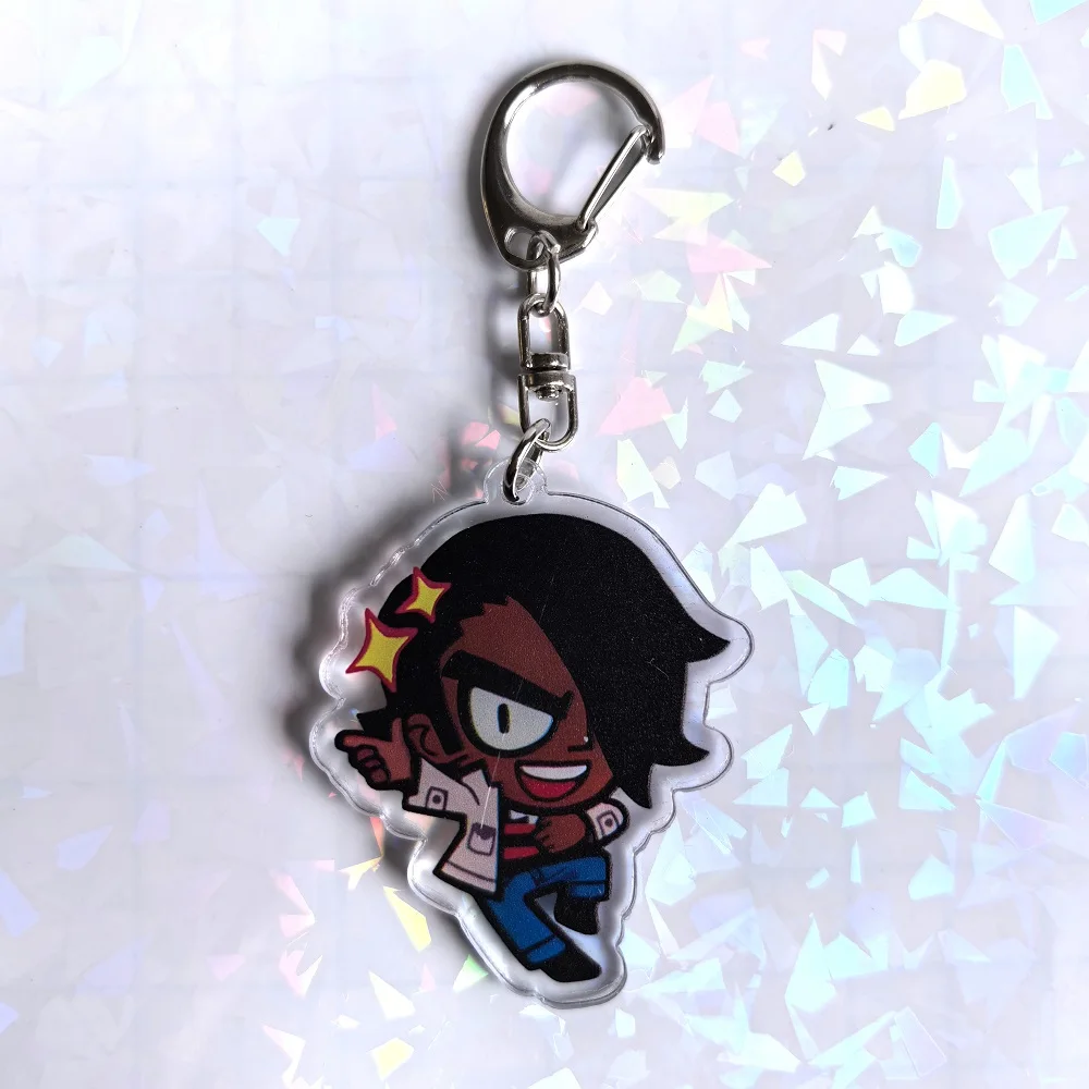 Color: green, Size: 6 cm - Crooked boy Scott Pilgrim Takes Off acrylic keychain birthday gift for boys and girls