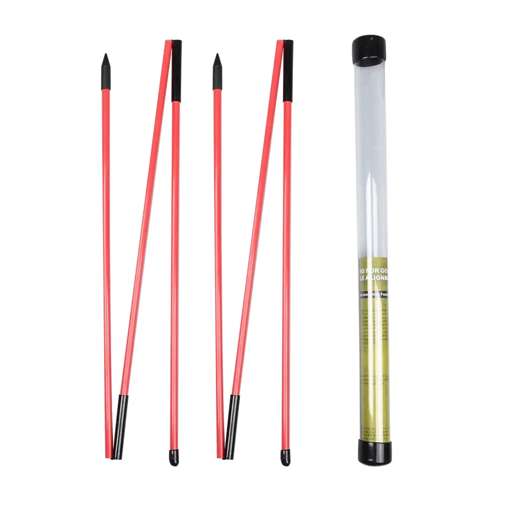 Color: Yellow - 6 Colors Golf Alignment Sticks Collapsible Golf Practice Rods Putter Green Trainer Tools Golf Swing Training Tool