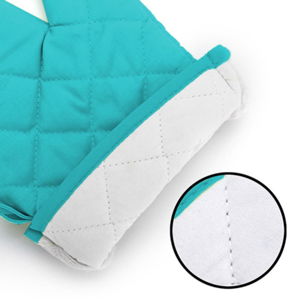 Color: PURPLE - Cotton Oven Mitt High Quality Heat Proof Resistant Protector Kitchen Cooking Pot Holder Glove Kitchen Bakeware